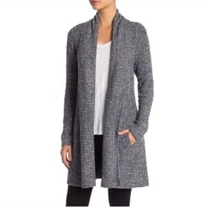 Barefoot Dreams CozyChic Lite Montecito Cardi Sweater Dark Gray Womens Small